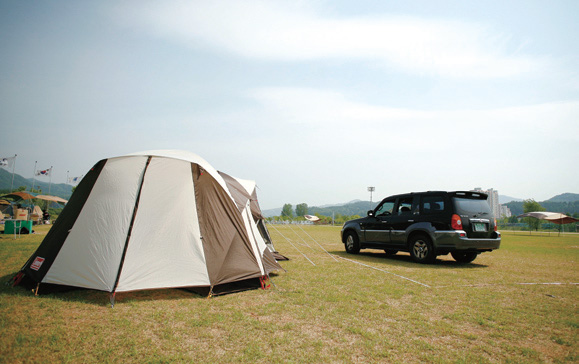 캠핑장 배치 (스크린타프+ 텐트)