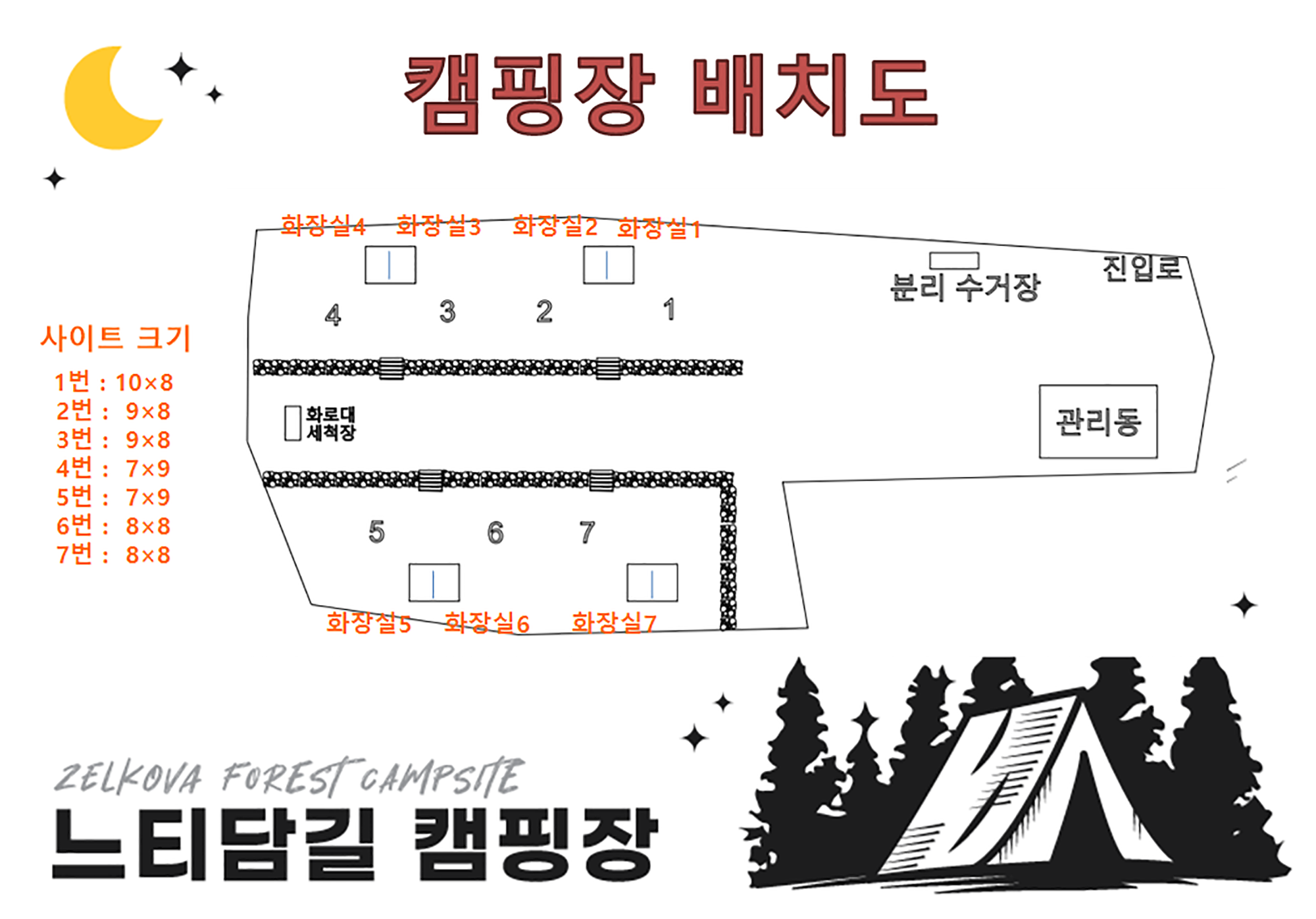 안전 및 시설배치도입니다