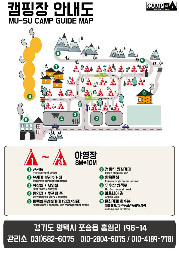 안전 및 시설배치도입니다