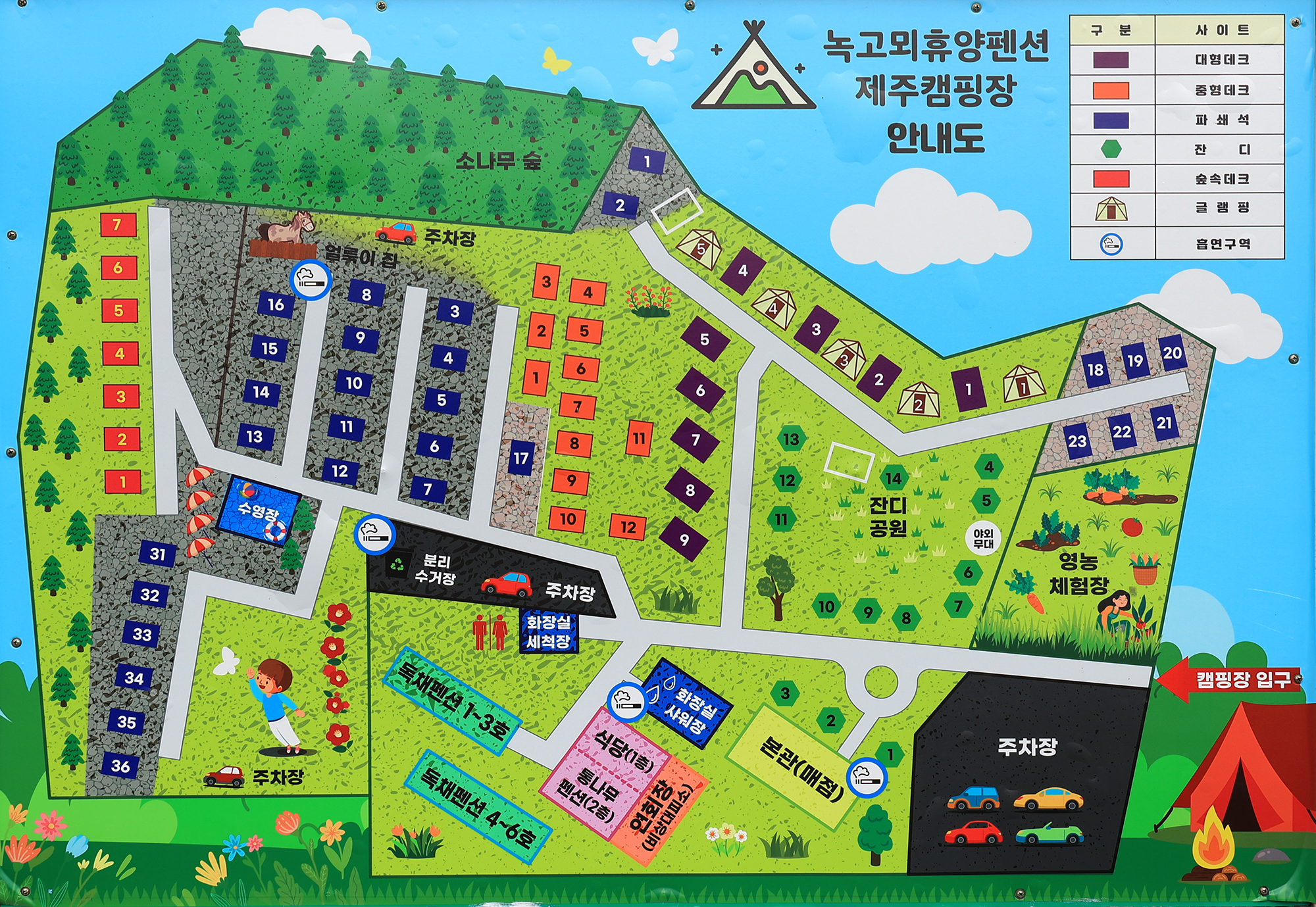 안전 및 시설배치도입니다