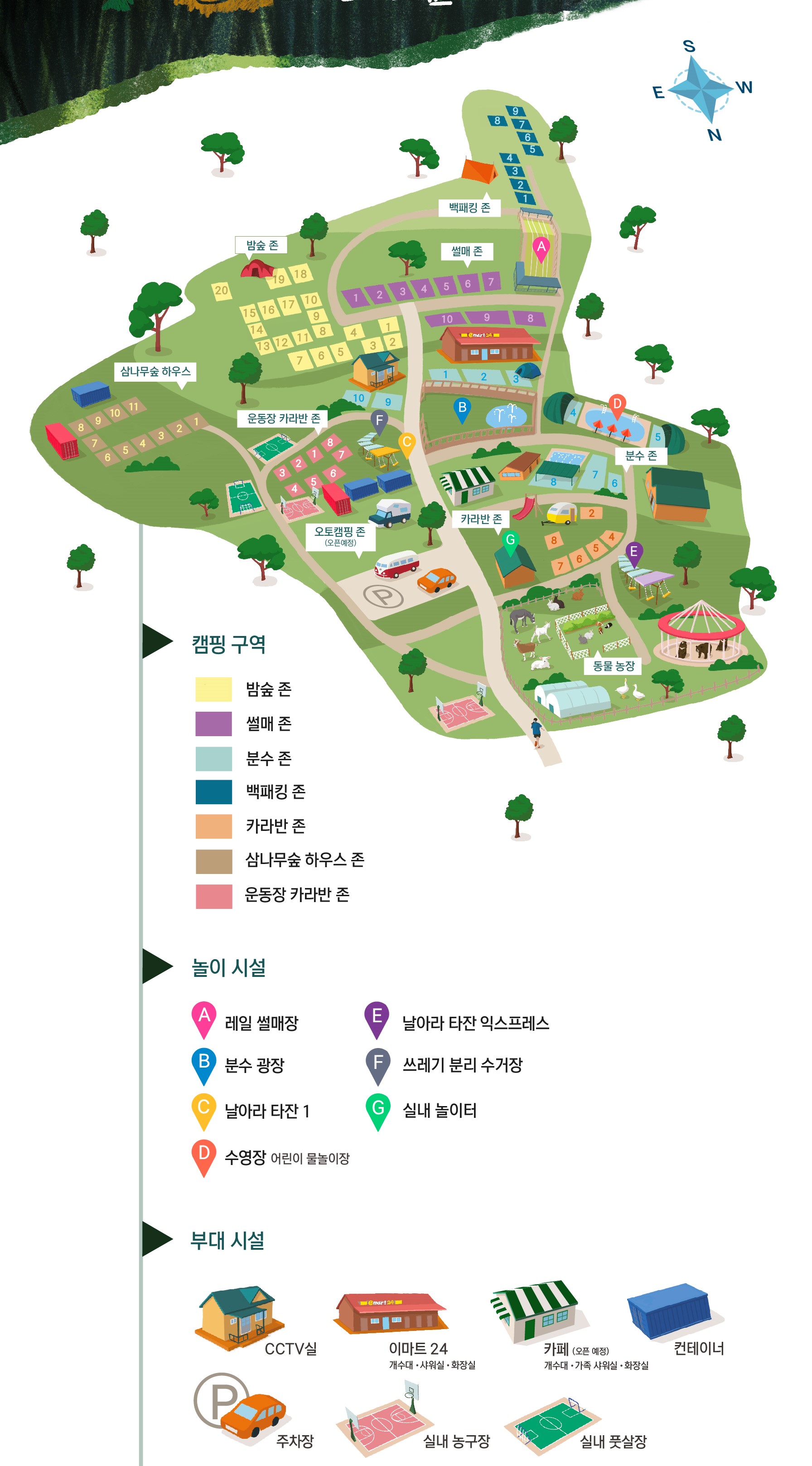 안전 및 시설배치도입니다