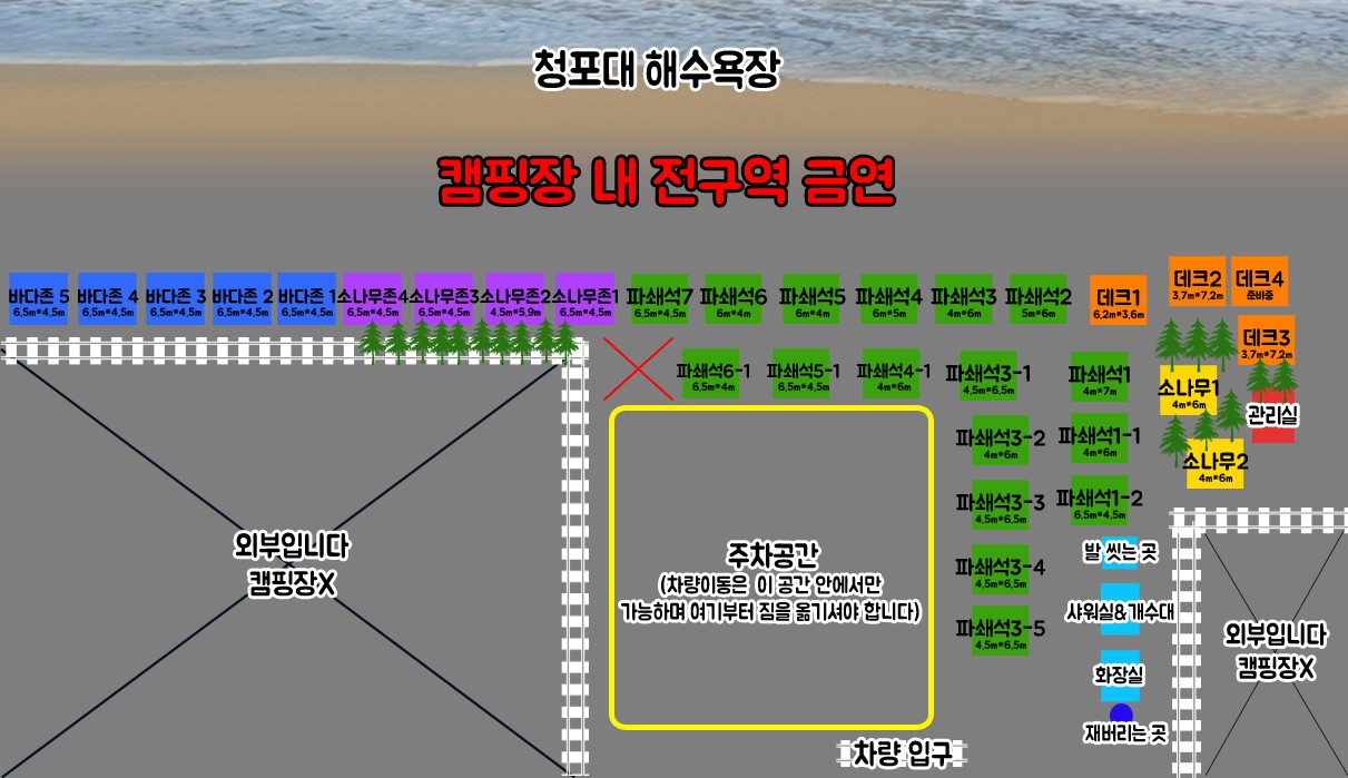 안전 및 시설배치도입니다