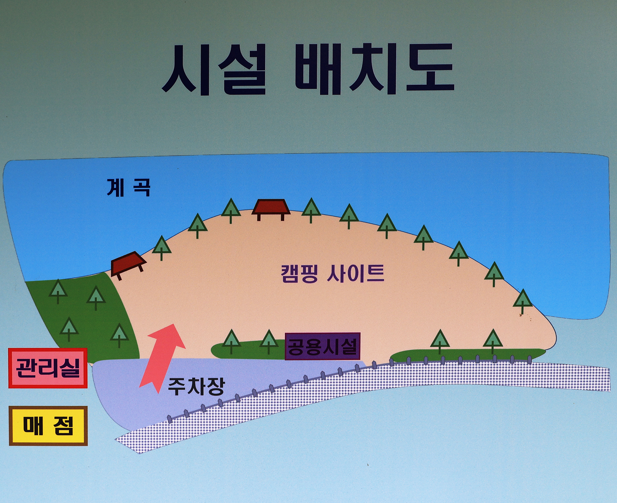 안전 및 시설배치도입니다