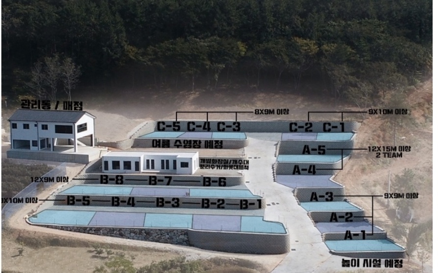 안전 및 시설배치도입니다