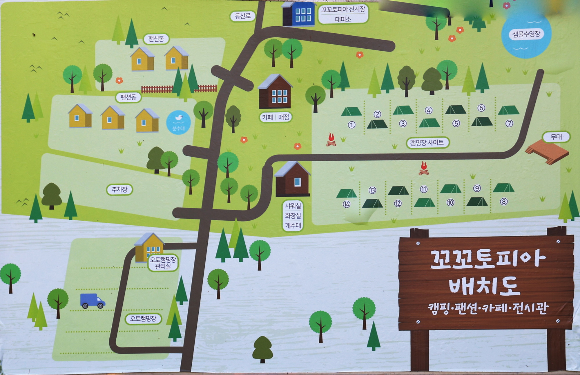 안전 및 시설배치도입니다