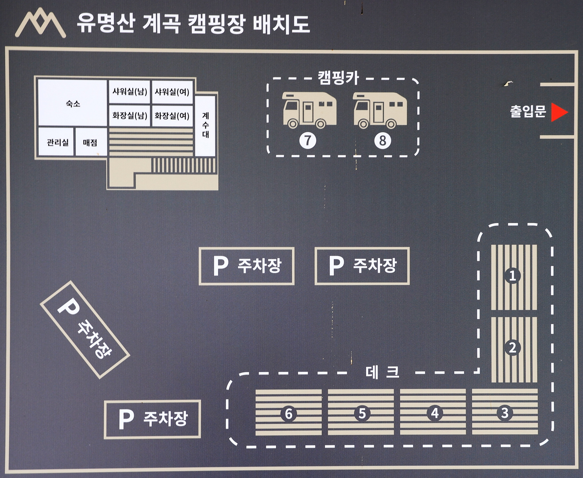 안전 및 시설배치도입니다