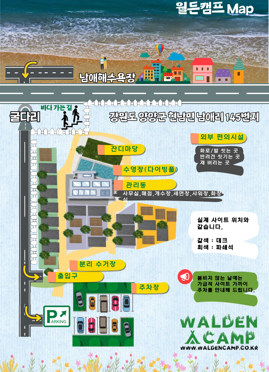 안전 및 시설배치도입니다