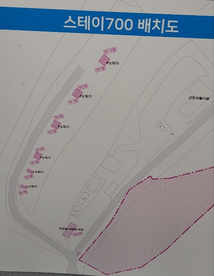 안전 및 시설배치도입니다