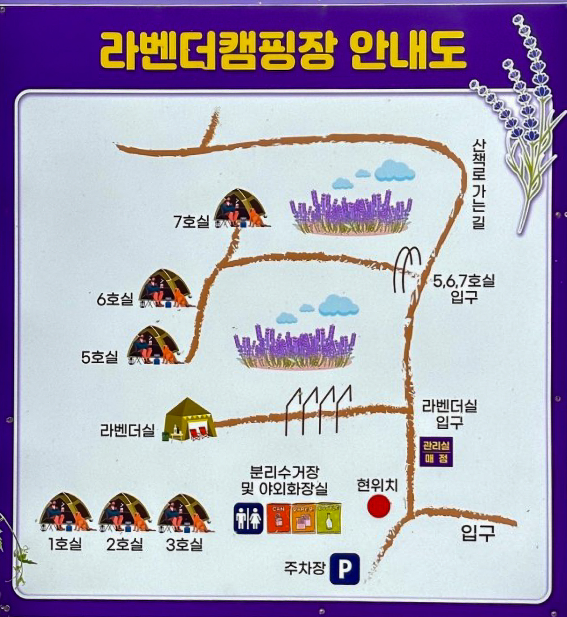 안전 및 시설배치도입니다
