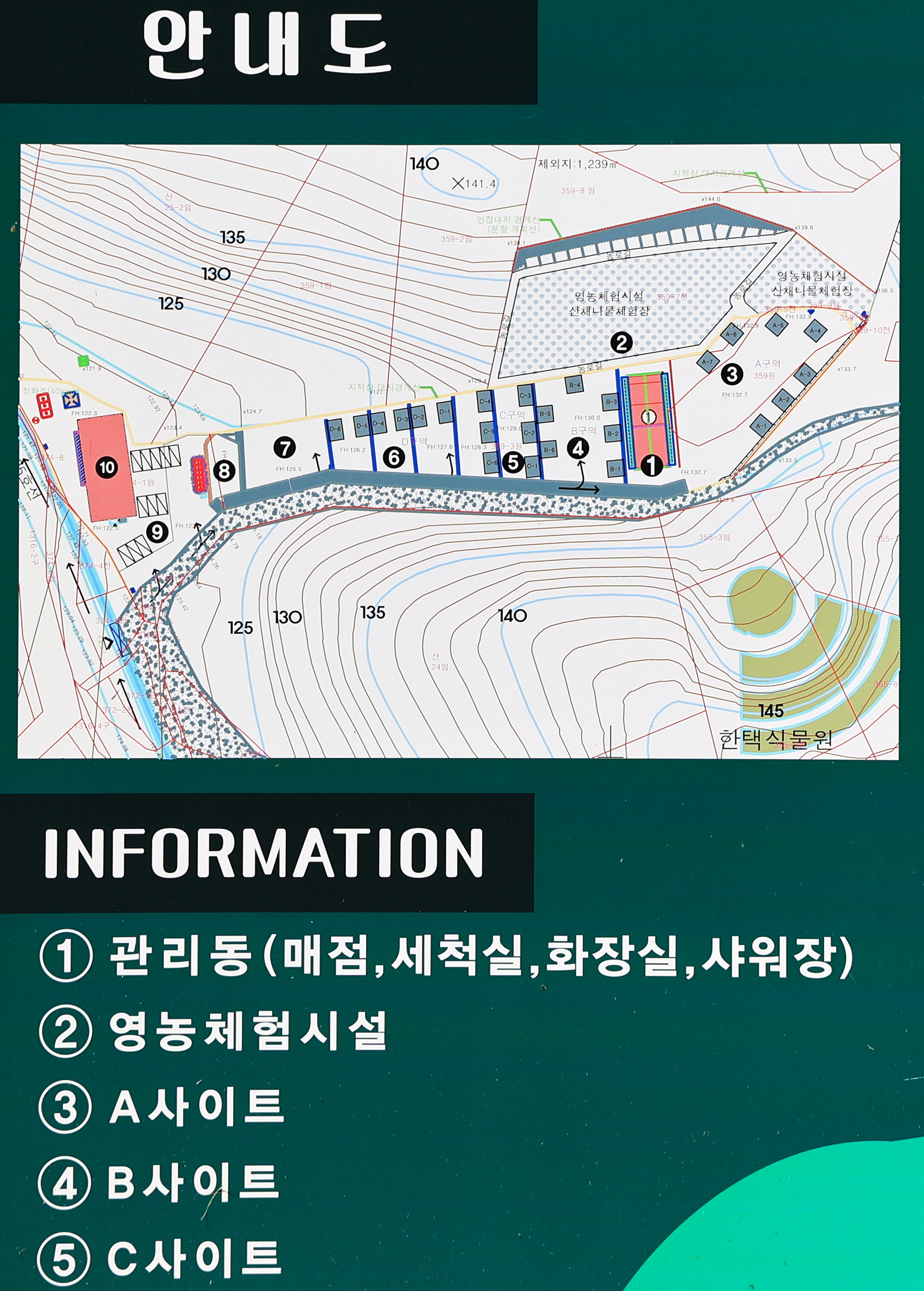 안전 및 시설배치도입니다