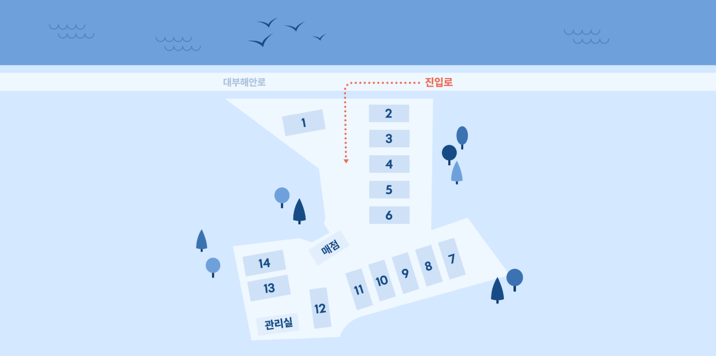 안전 및 시설배치도입니다
