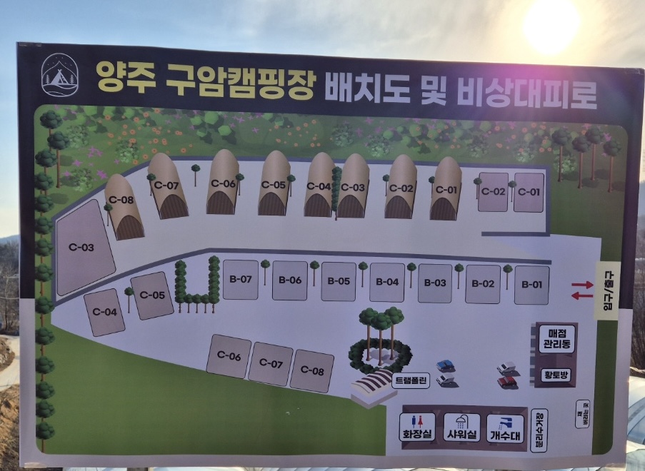 안전 및 시설배치도입니다
