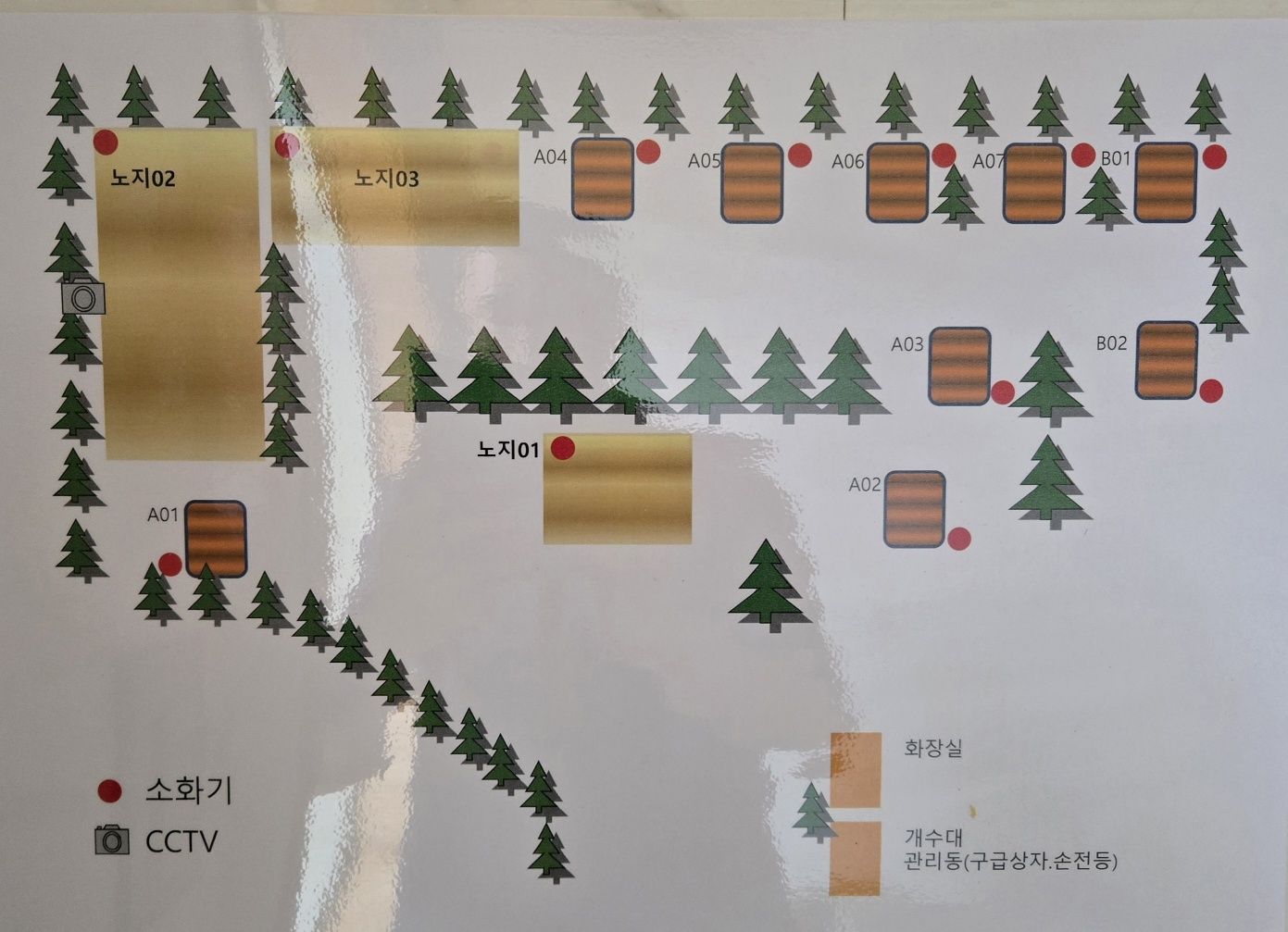 안전 및 시설배치도입니다