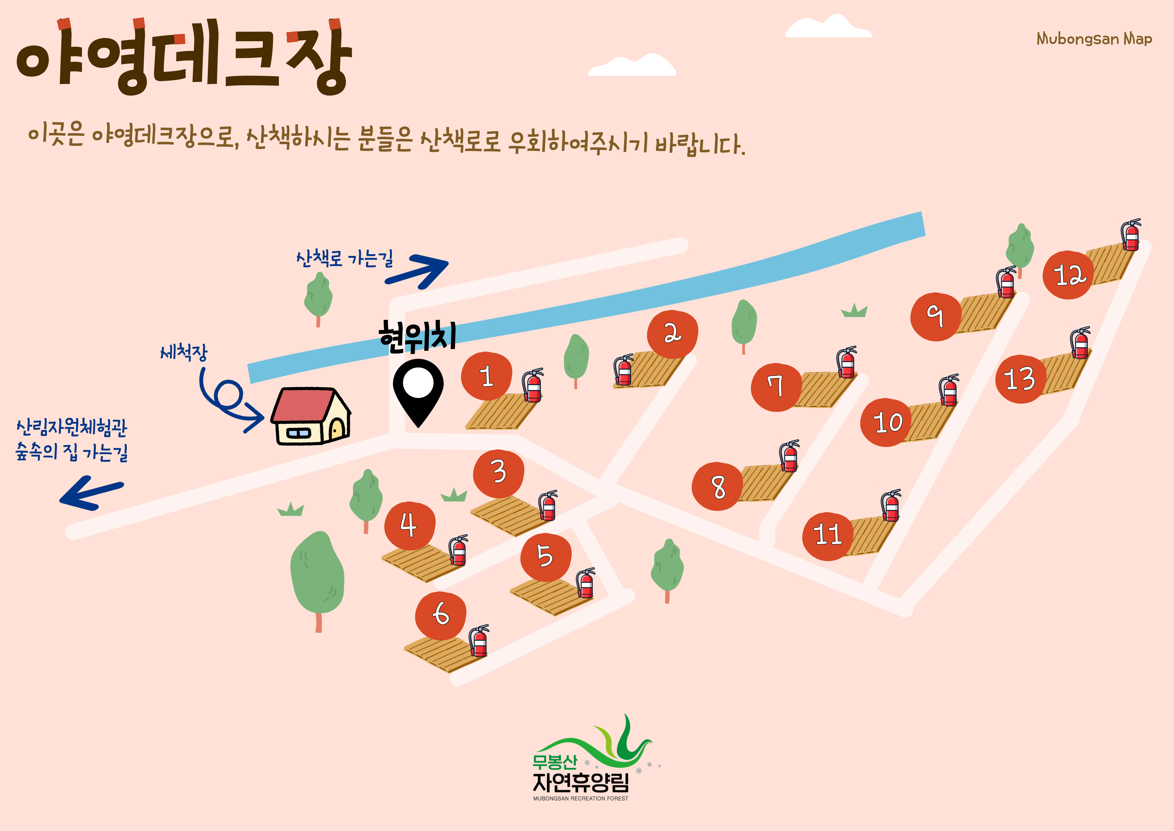 안전 및 시설배치도입니다