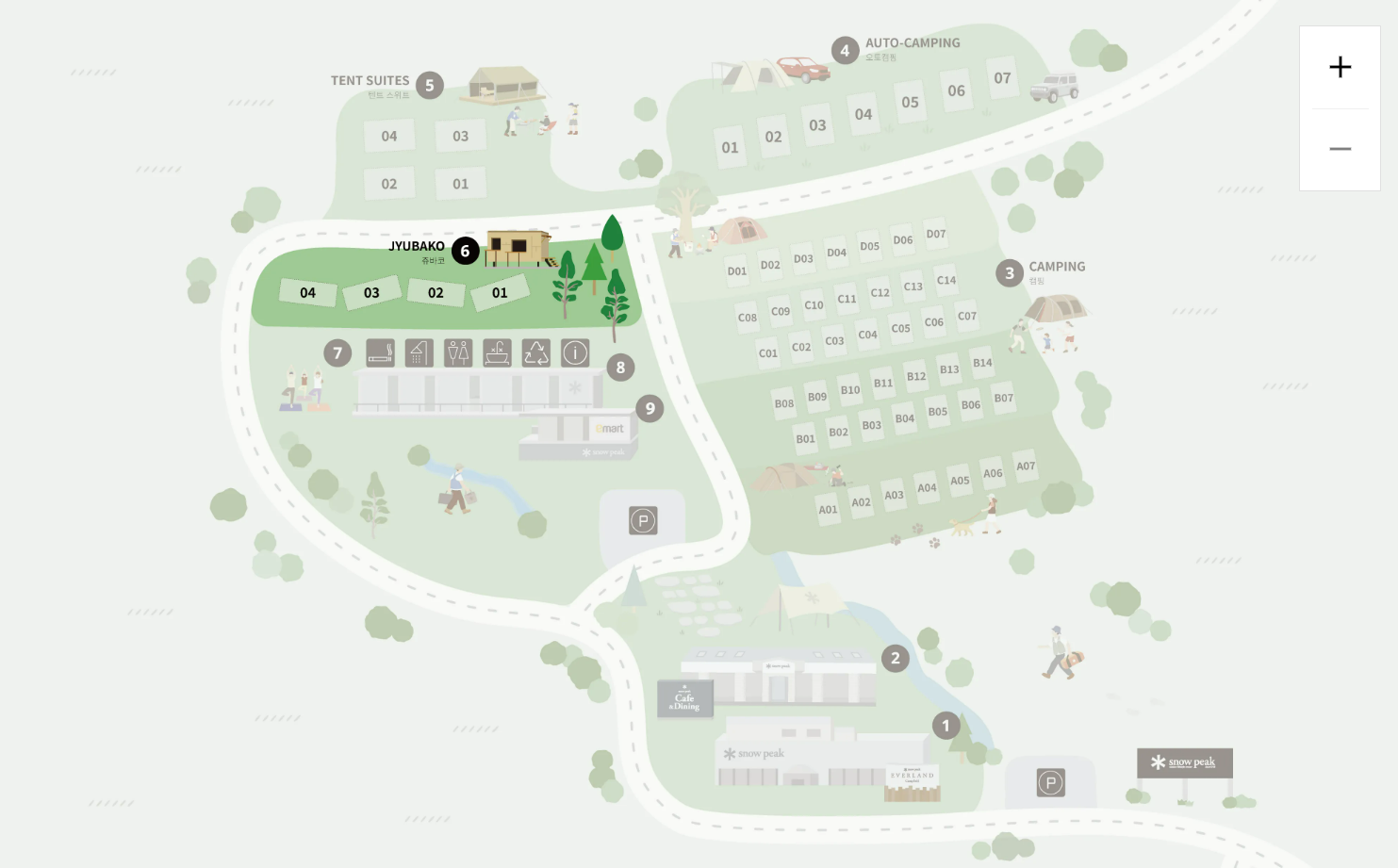 안전 및 시설배치도입니다