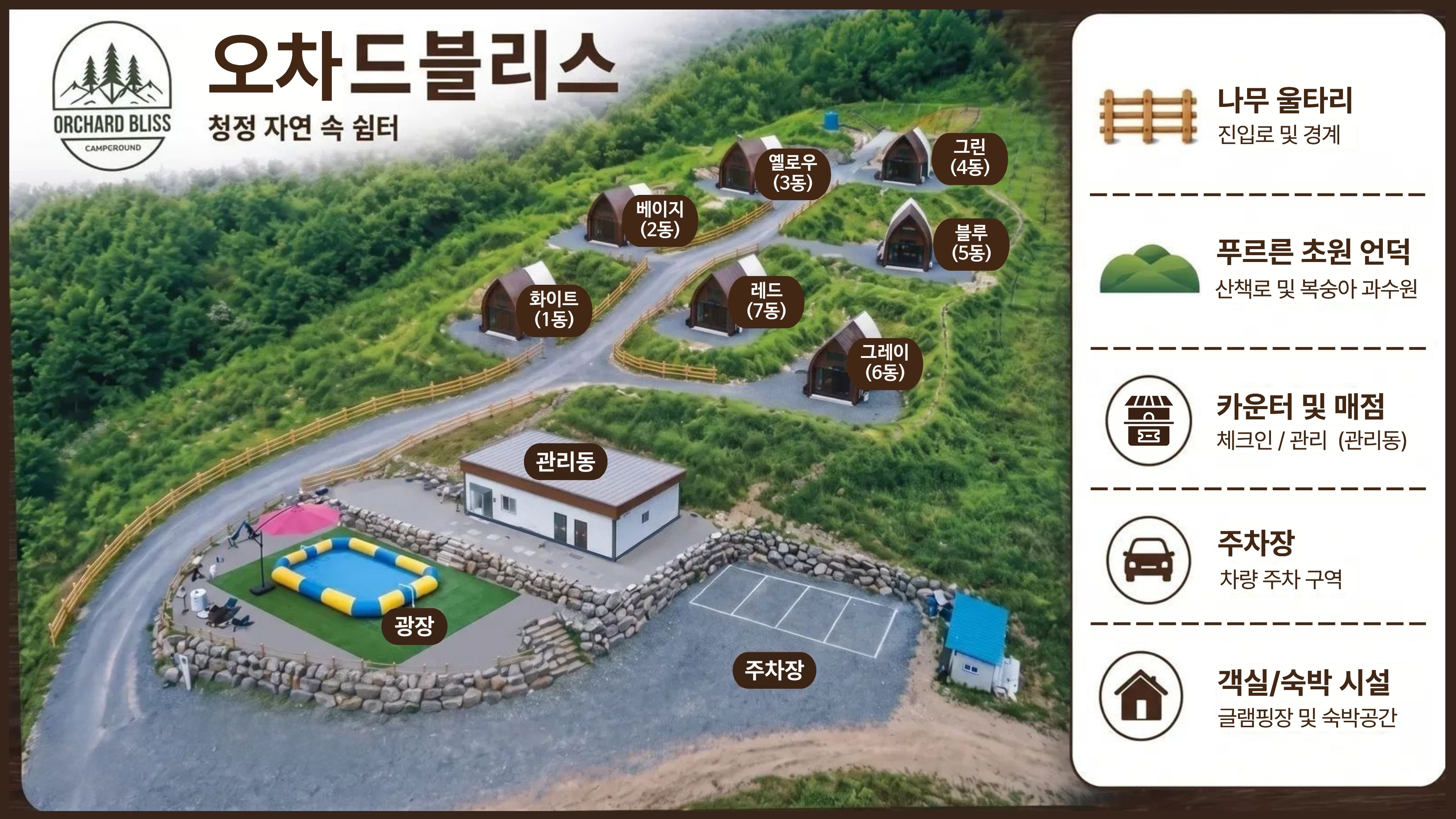 안전 및 시설배치도입니다