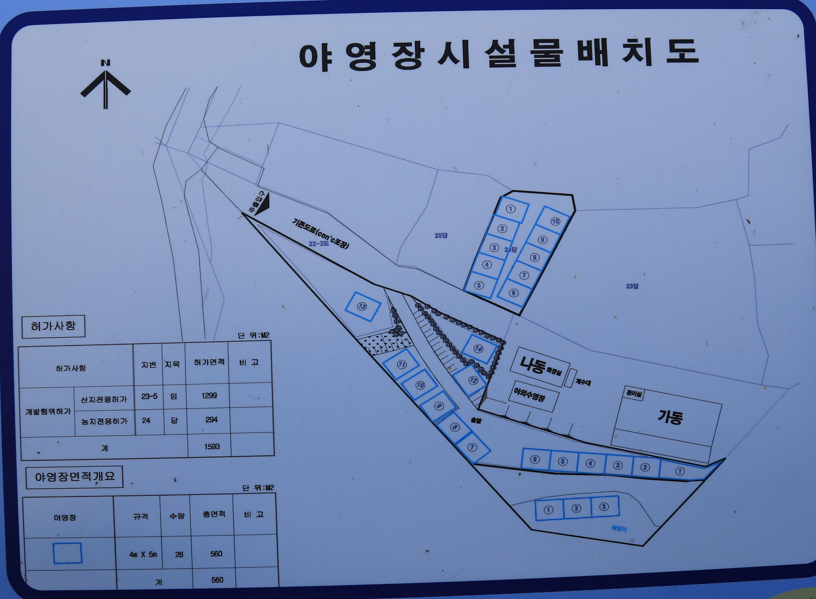 안전 및 시설배치도입니다