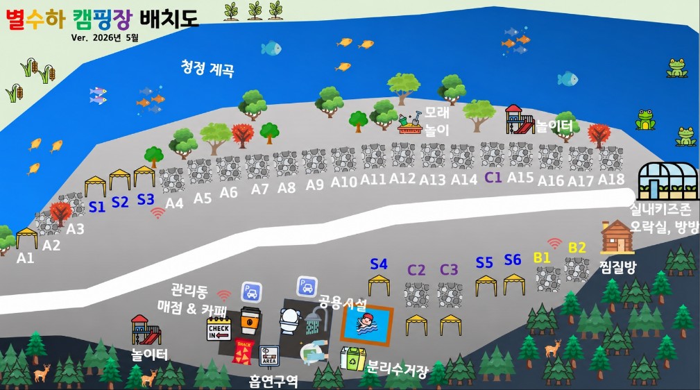 안전 및 시설배치도입니다