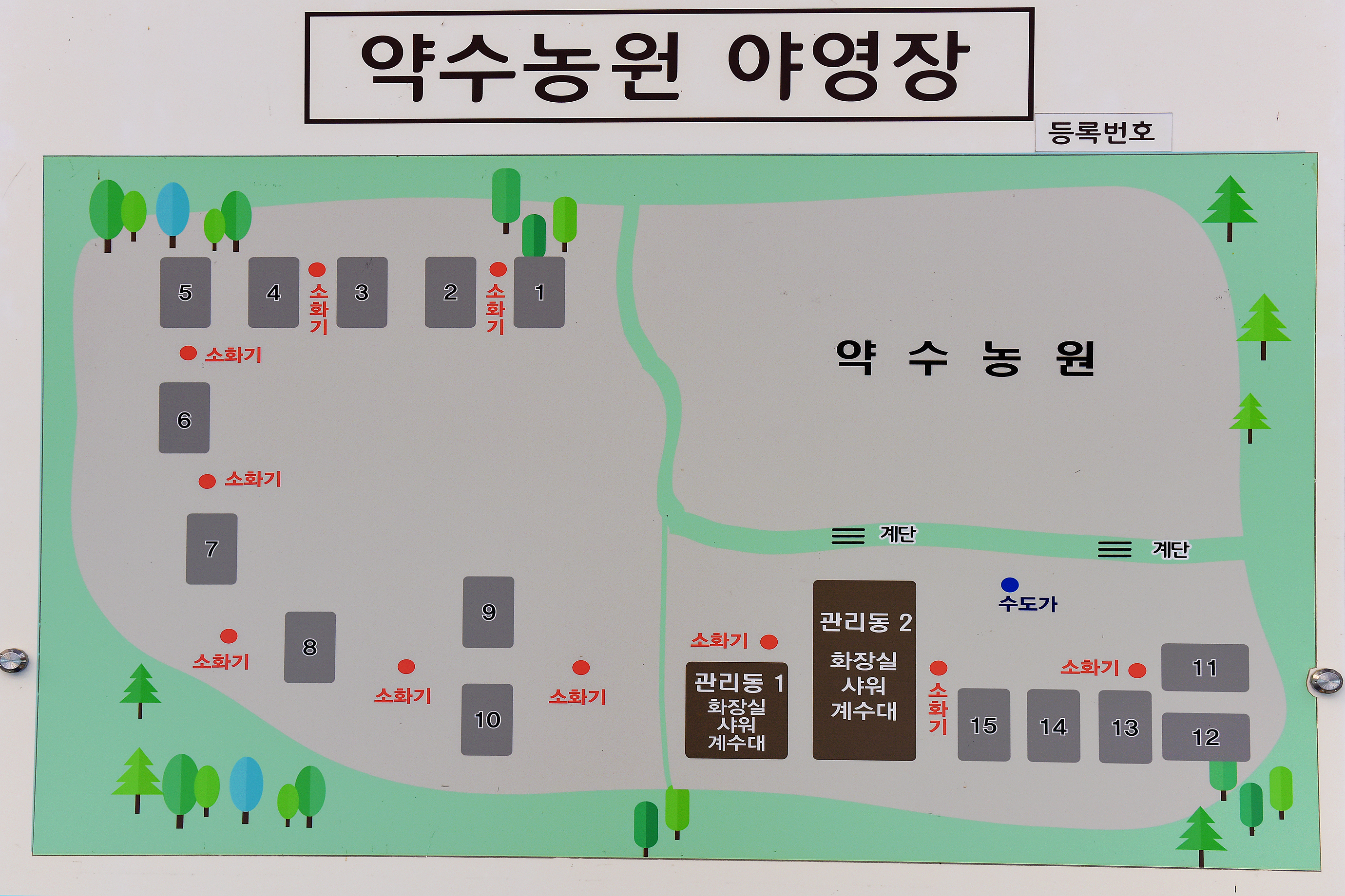 안전 및 시설배치도입니다