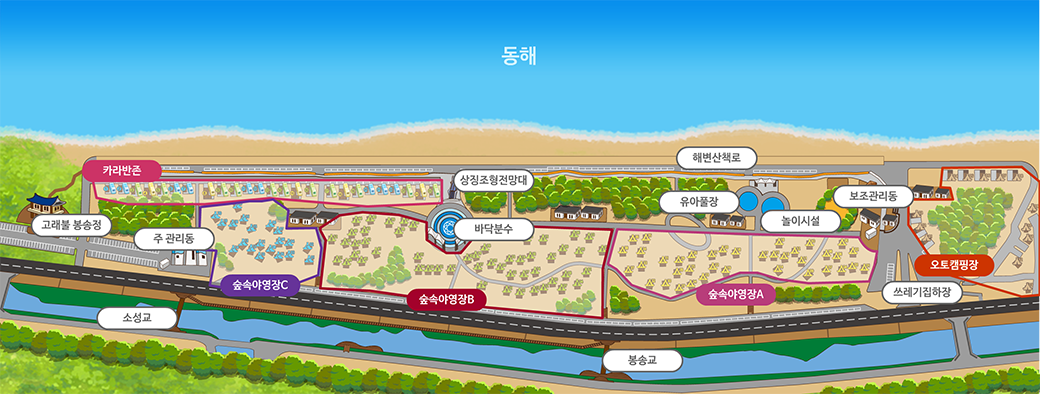 영덕 고래불 국민 야영장