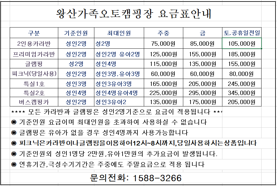 왕산가족오토캠핑장