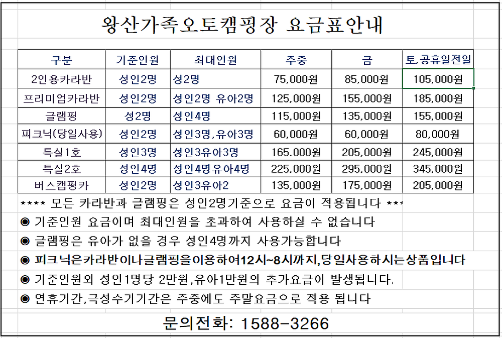왕산가족오토캠핑장