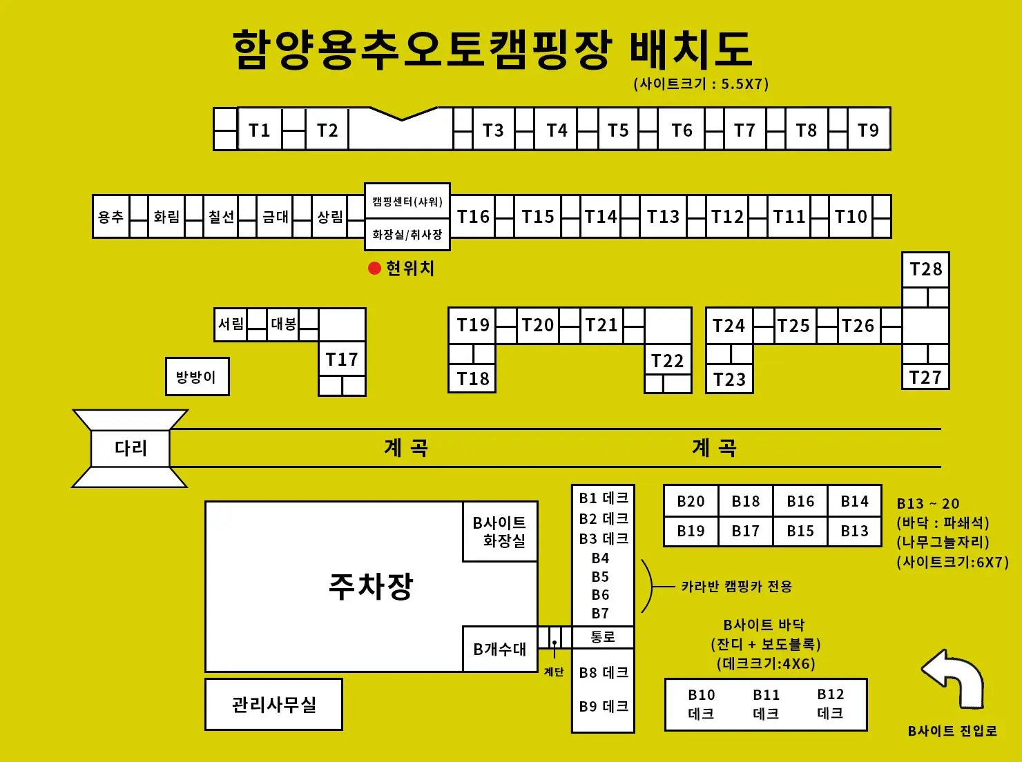 안전 및 시설배치도입니다