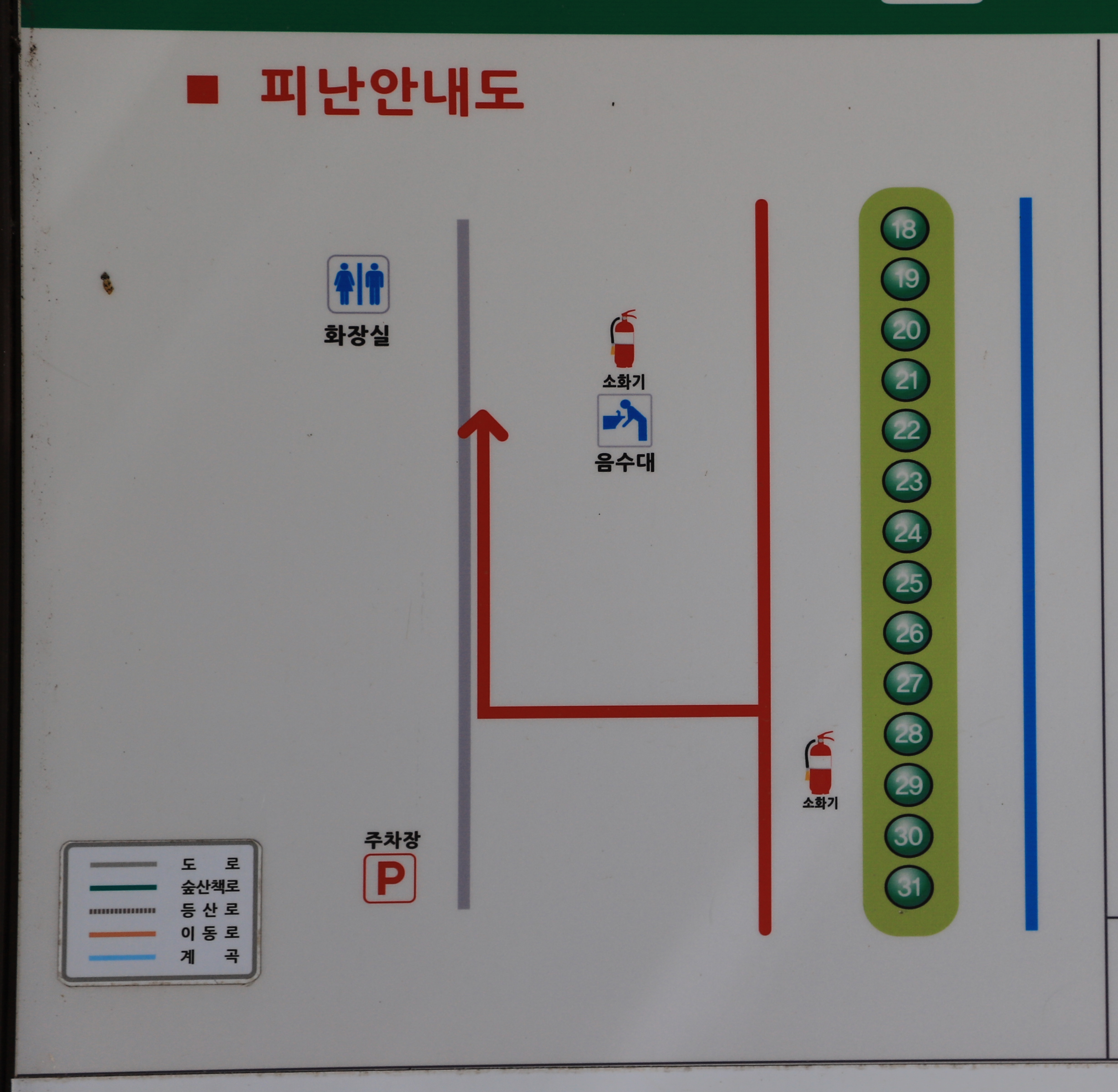 안전 및 시설배치도입니다