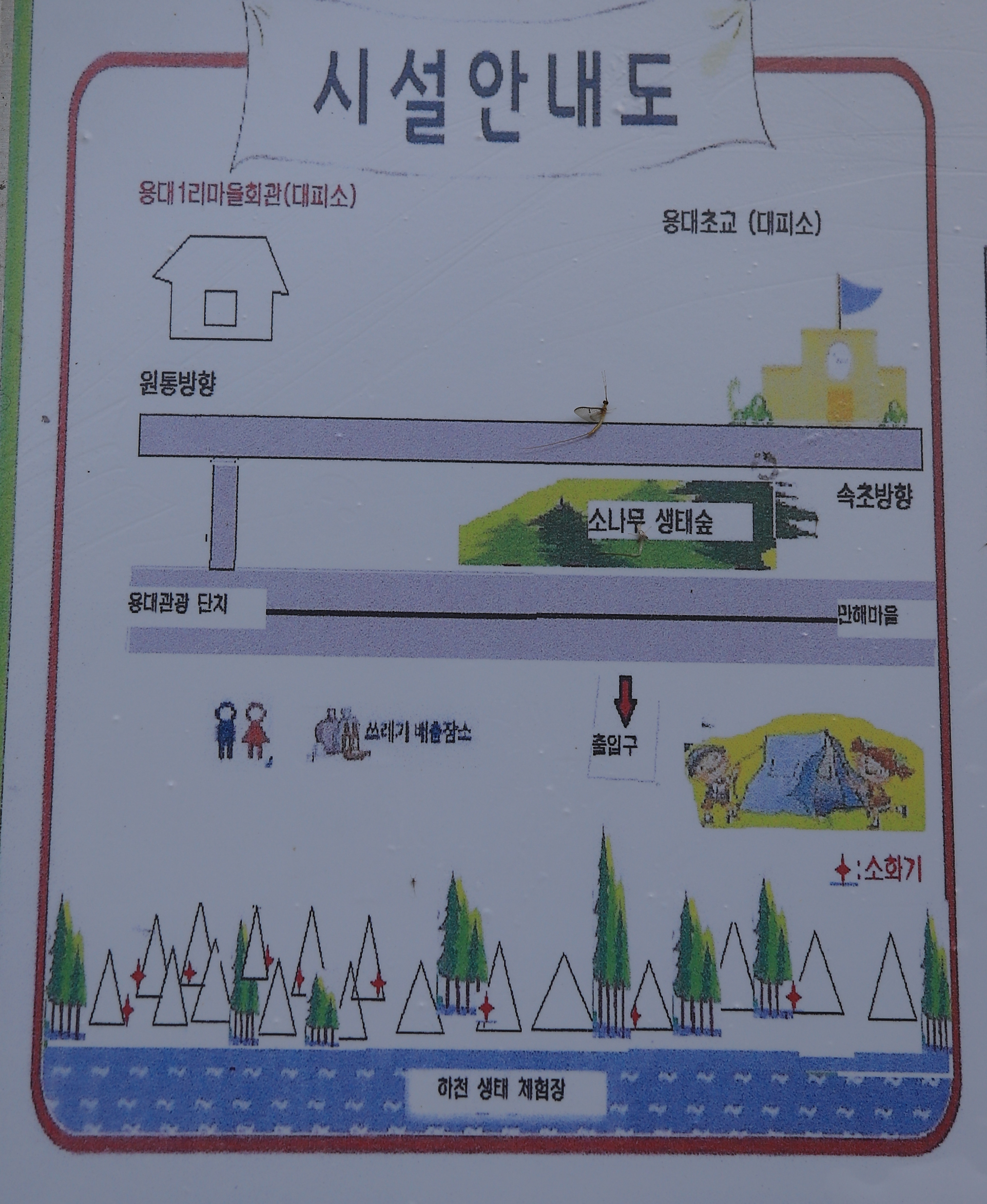 안전 및 시설배치도입니다