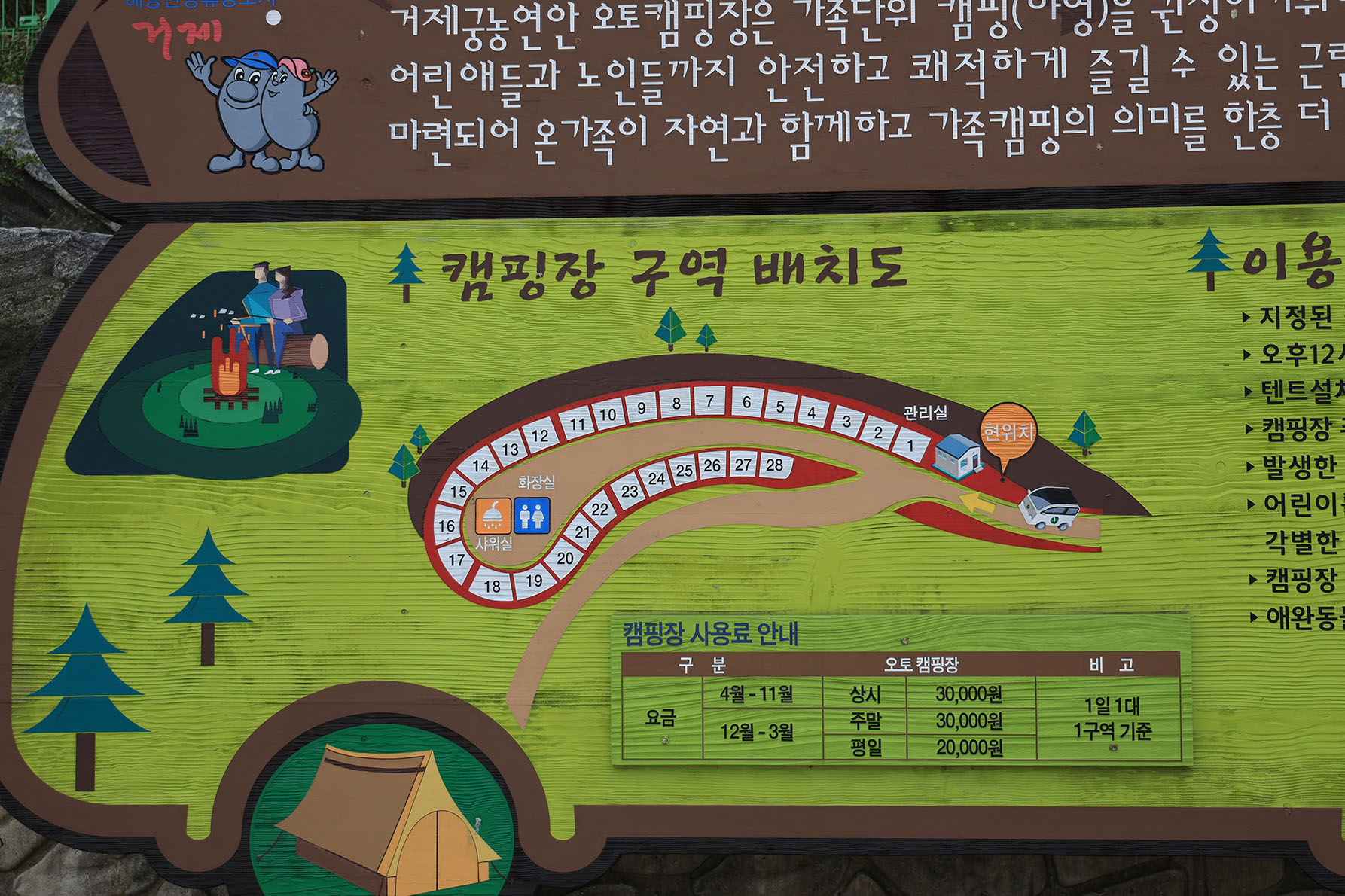안전 및 시설배치도입니다