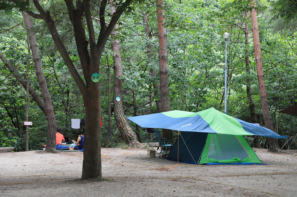 폭포 캠핑 야영장