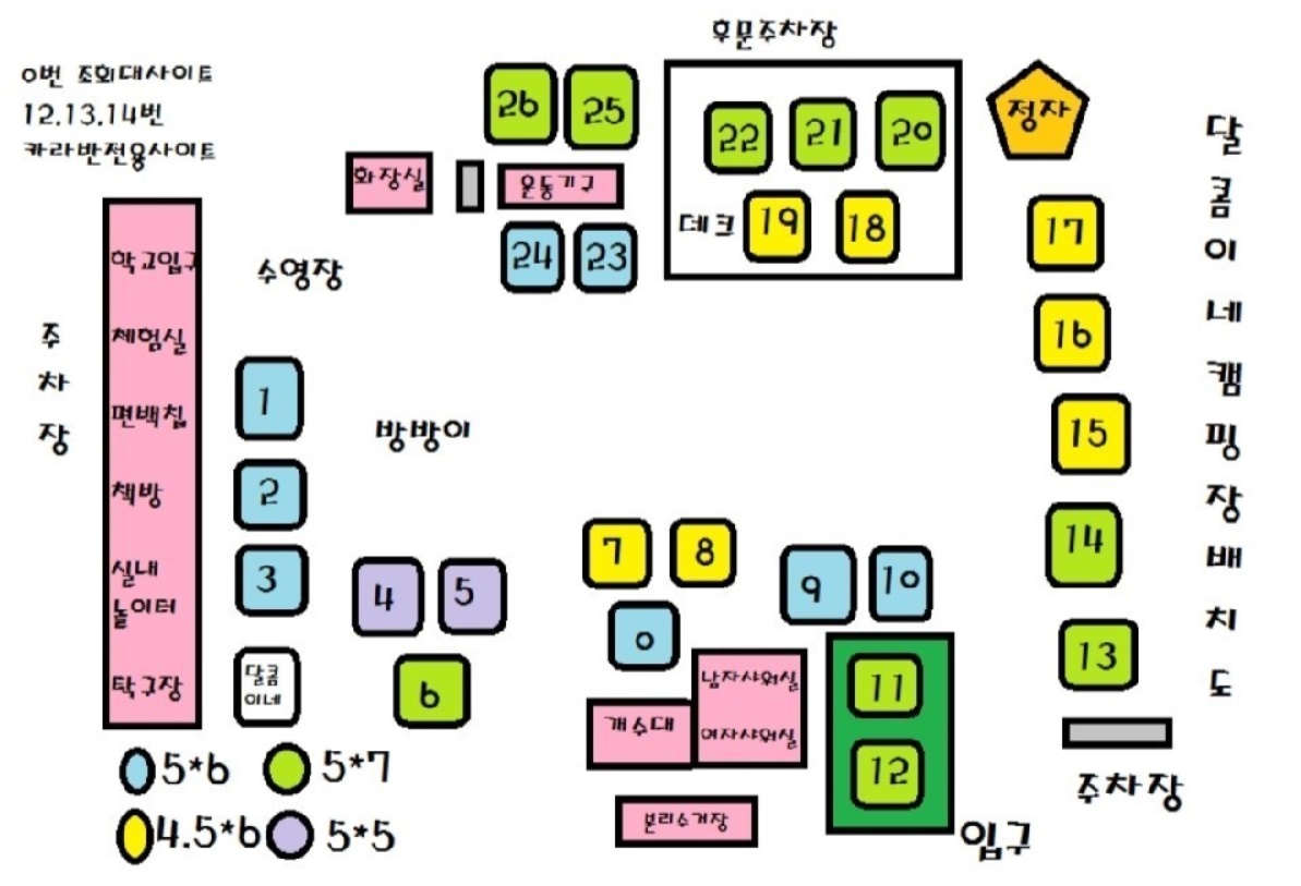 안전 및 시설배치도입니다