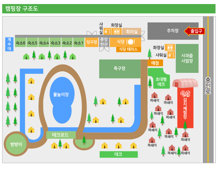안전 및 시설배치도입니다