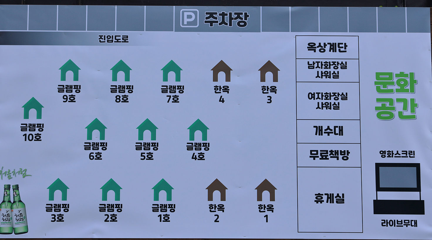 안전 및 시설배치도입니다