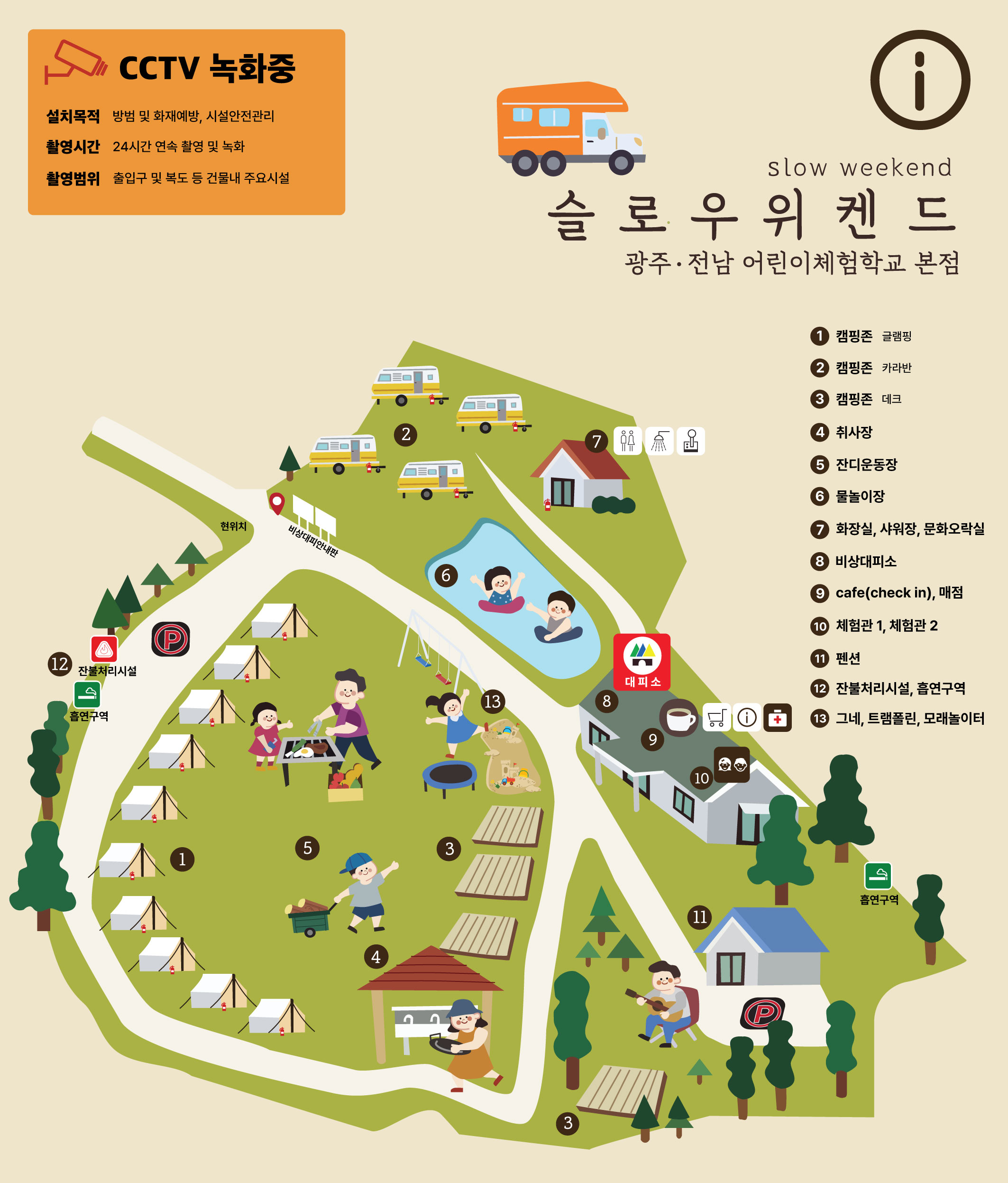 안전 및 시설배치도입니다